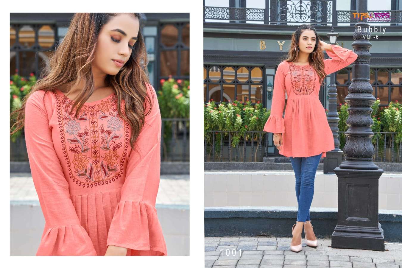 Tips & Tops-Bubbly Vol 06-Rayon-Slub-Embroidery-Work-Western-Short-Top-01
